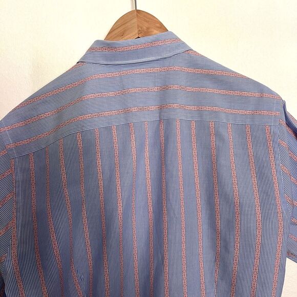 SCOTCH & SODA AMSTERDAM COUTURE PARADISE OWN MEN'S SHIRTS SIZE L BLUE Red Stripe - Picture 8 of 9